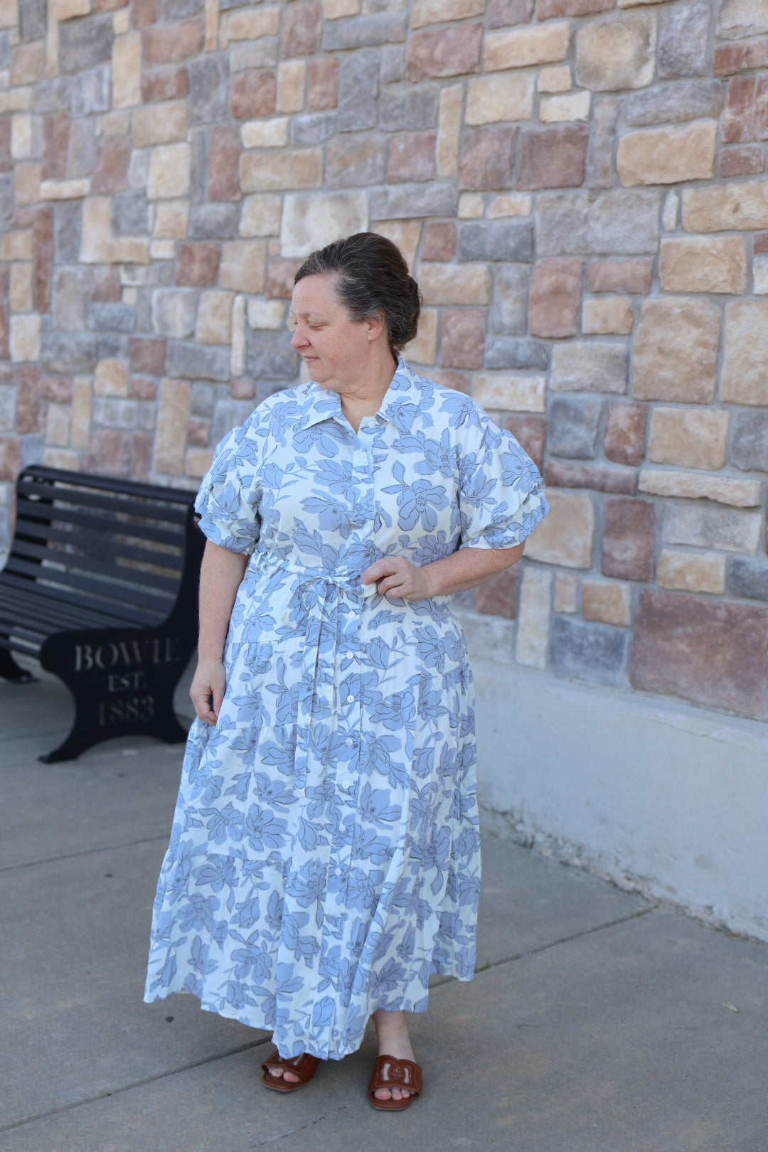 The “Blooming Elegance” Dress - Blue