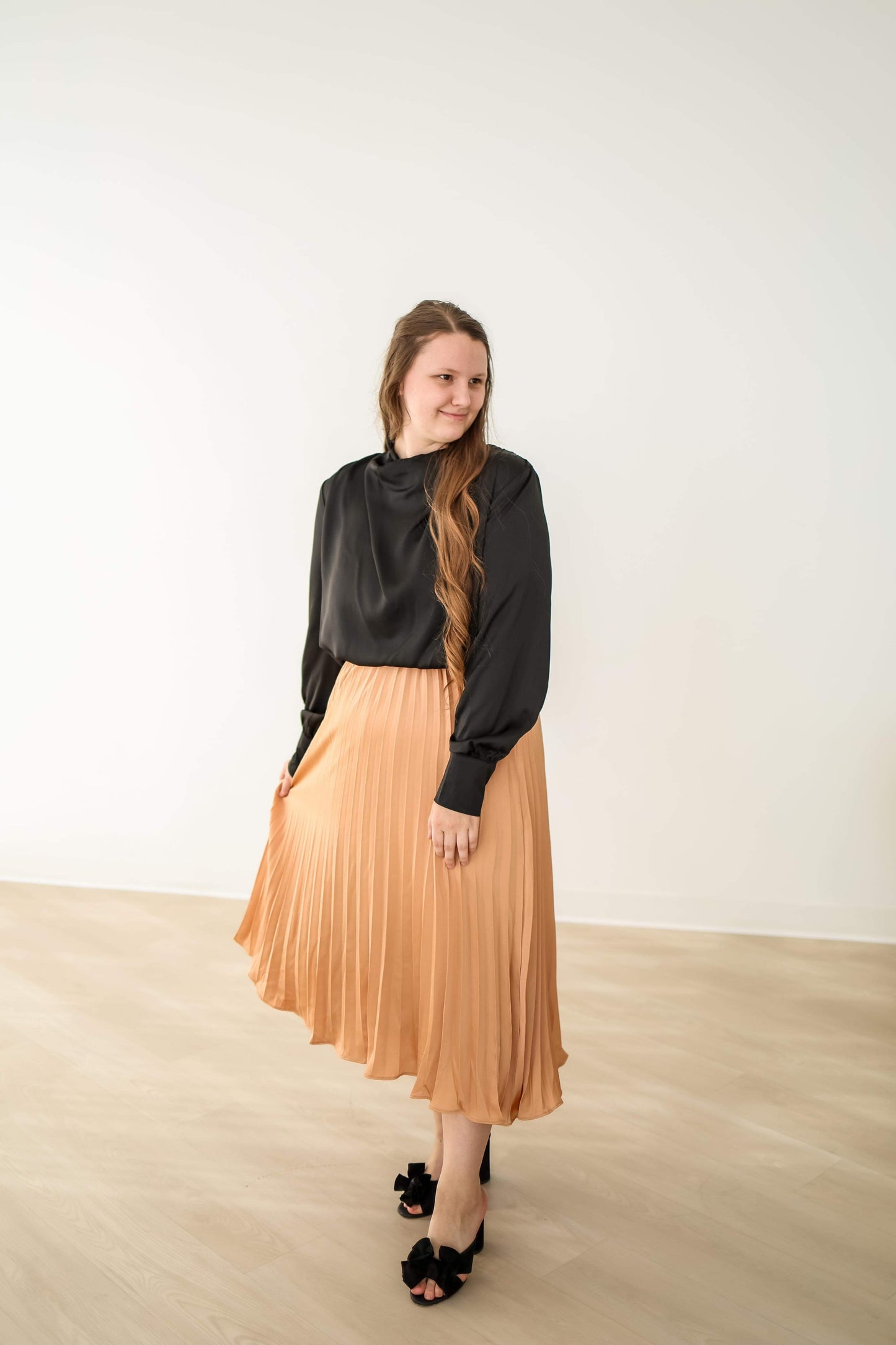 “Charming Twirls” Midi Skirt