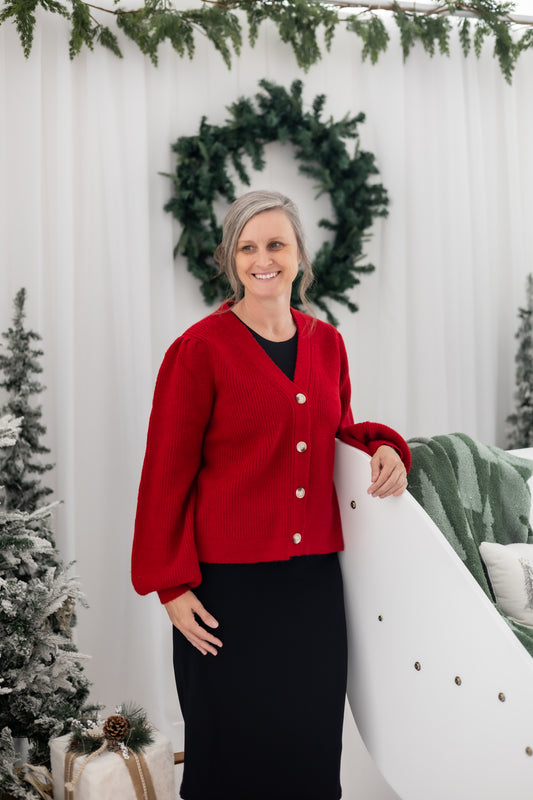 “Hearth and Holly” Cardigan