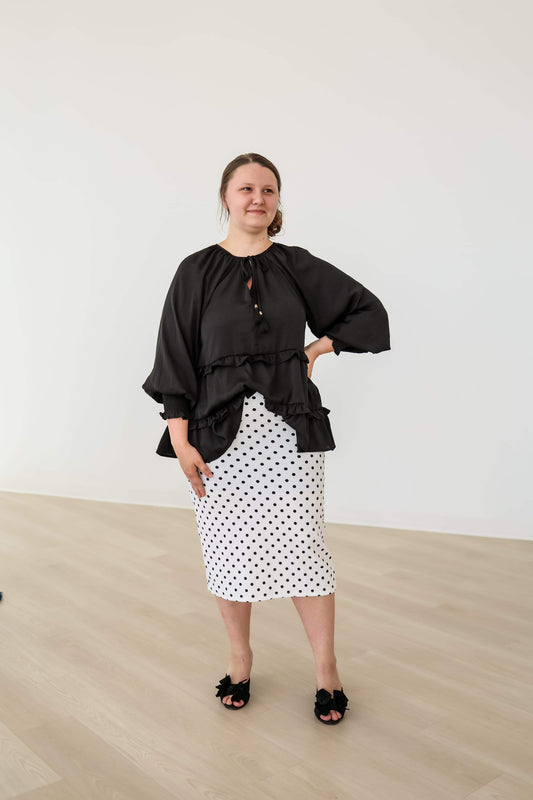 The “Elaine” Pencil Skirt - Polka Dot