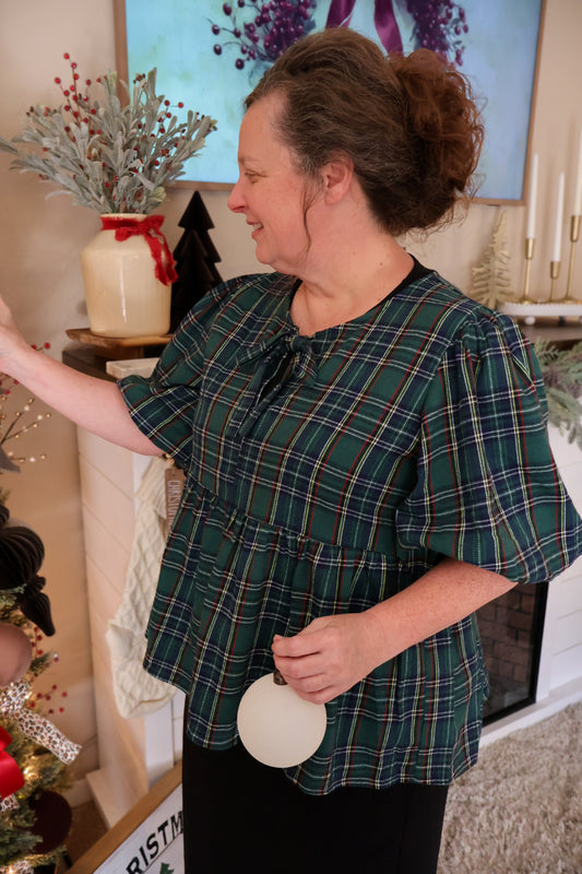 The “Fireside Plaid” Top
