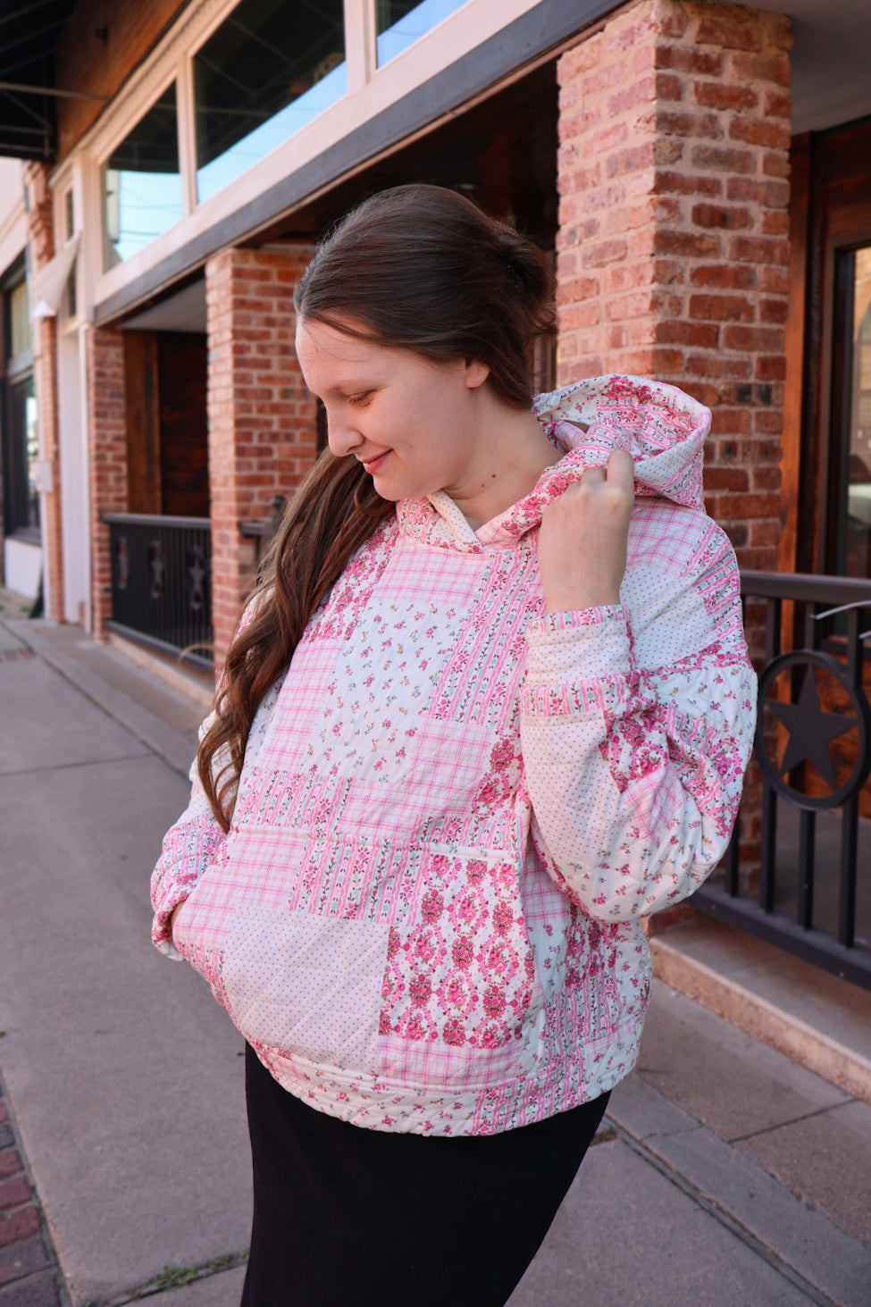“Pretty in Patchwork” Quilted Hoodie