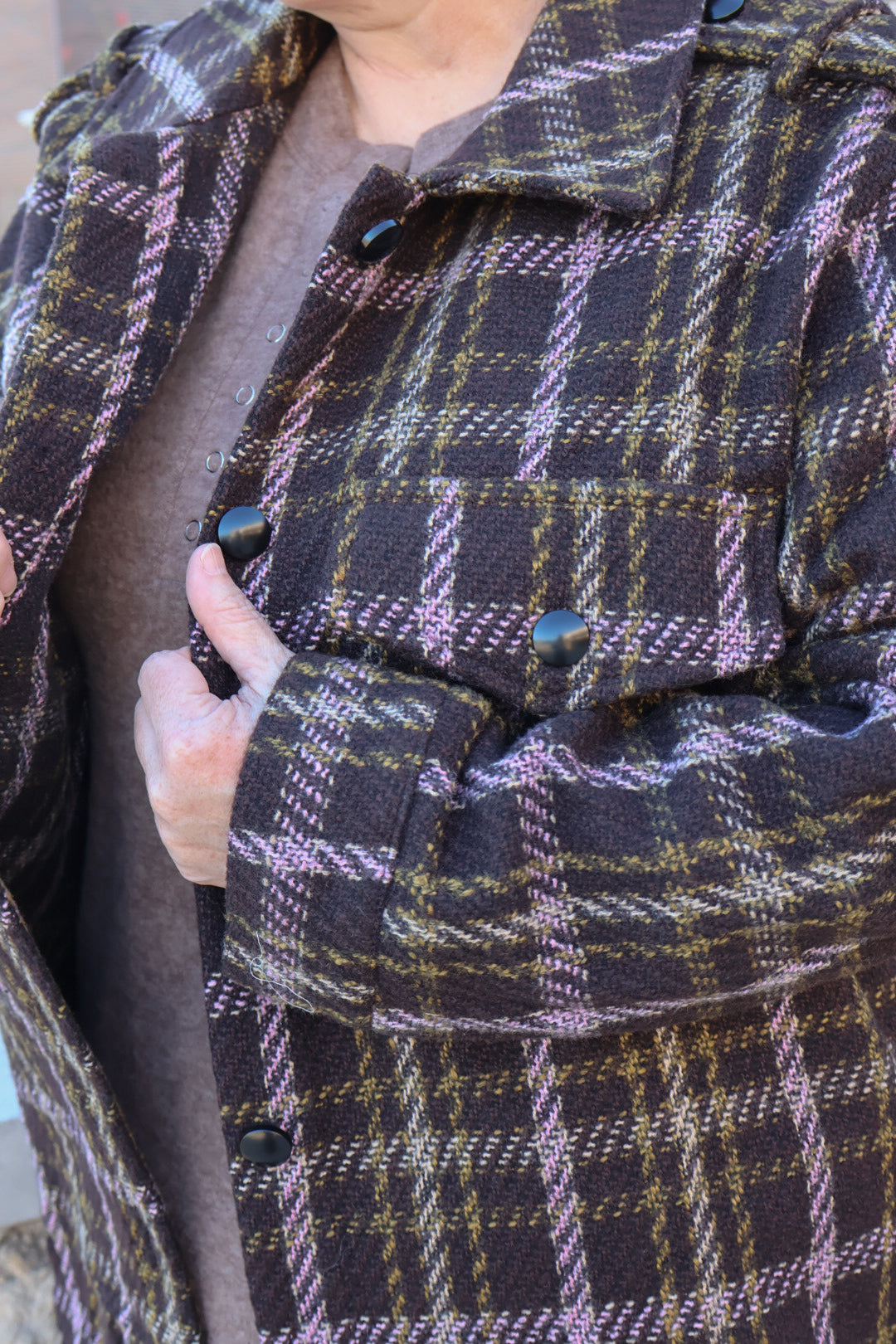 Brown Plaid Coat