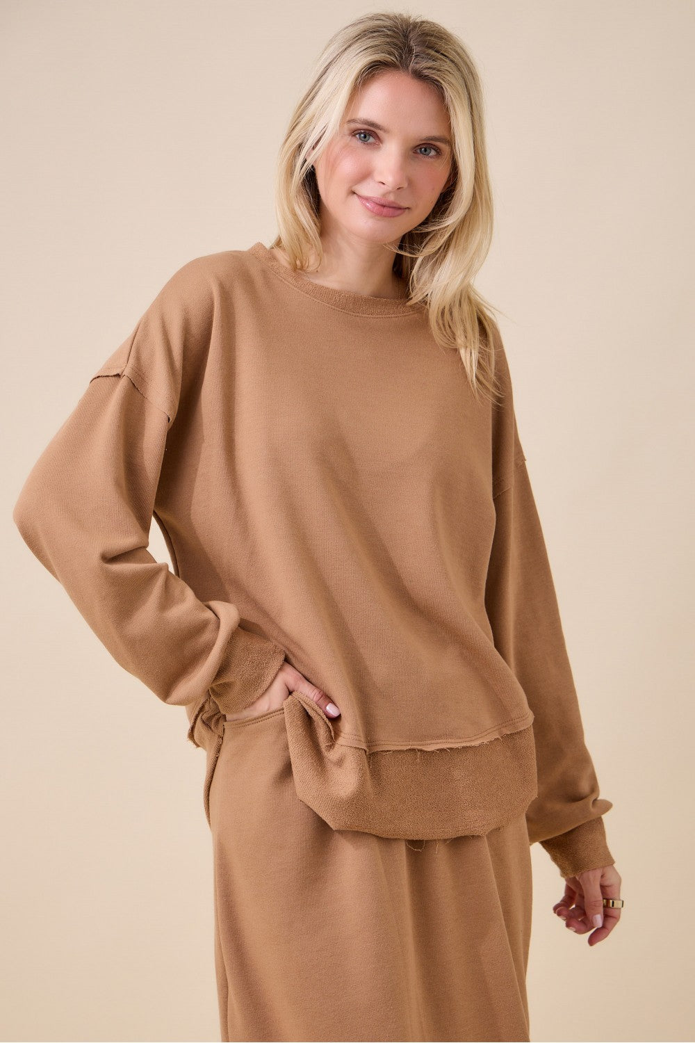 “Effortless Everyday” Sweatshirt - Camel