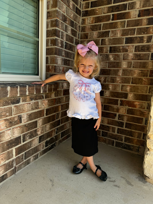 The “Elaine” Pencil Skirt (Kids) - Black