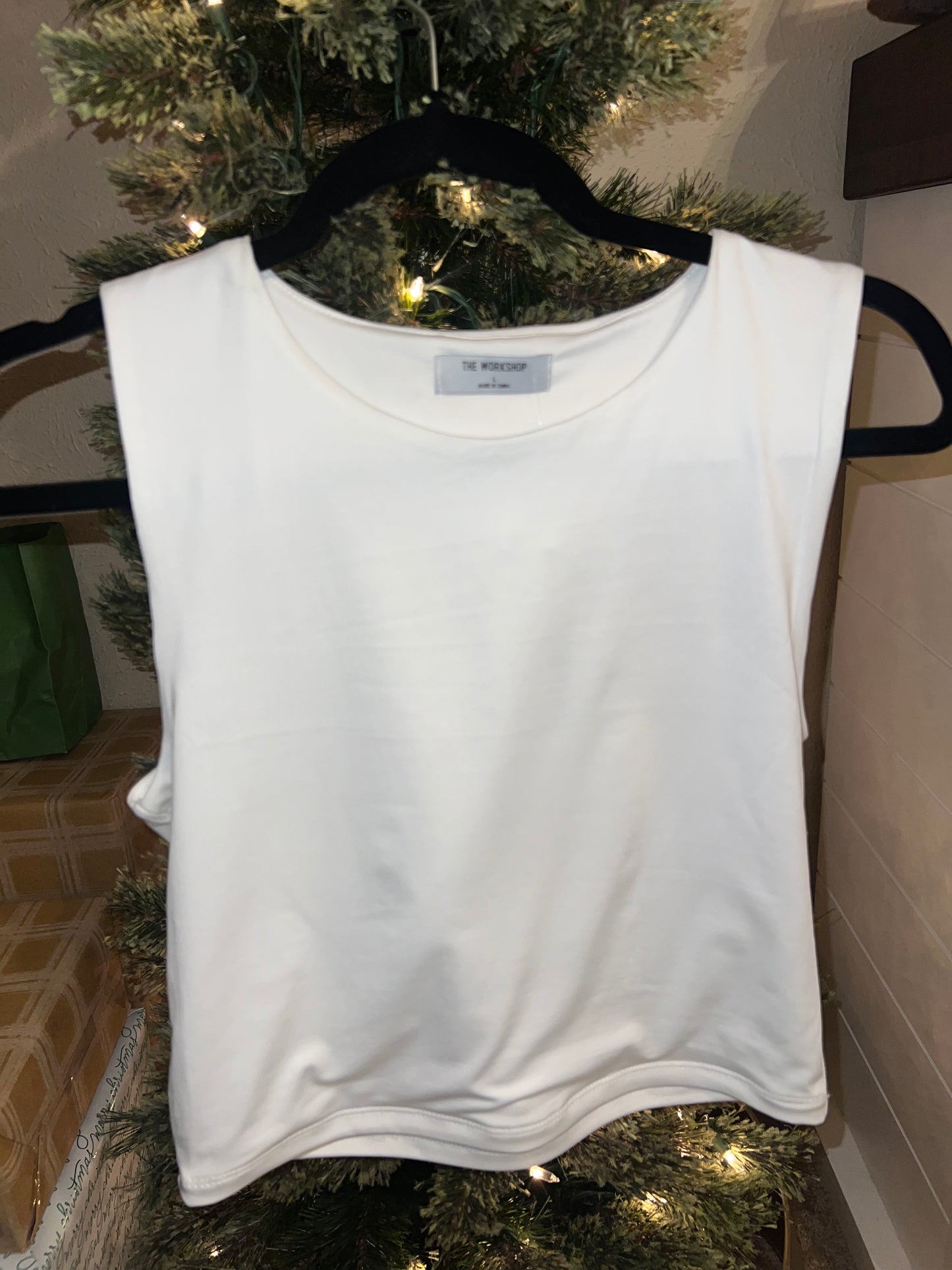 Dressy Half Tank - White