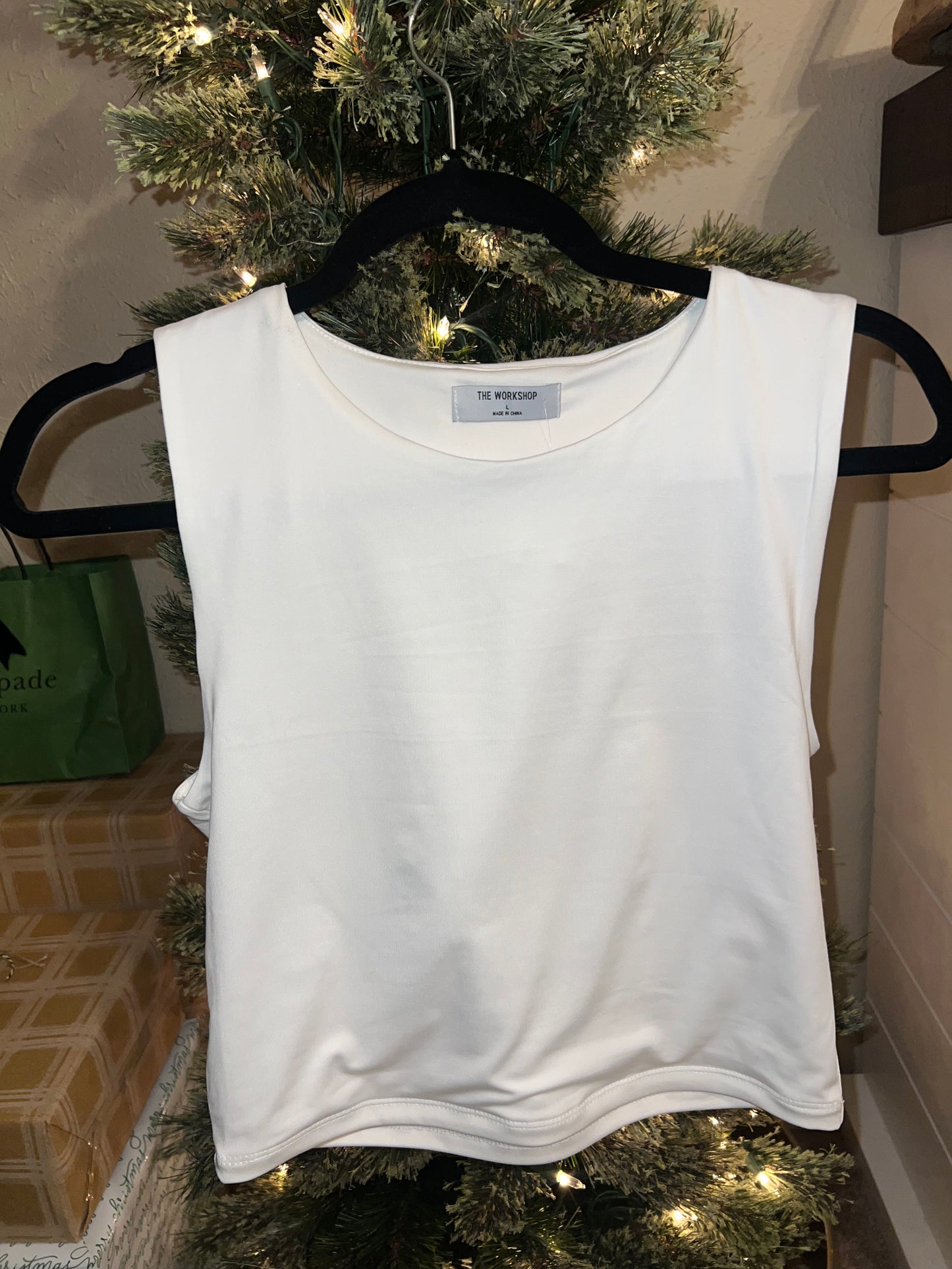 Dressy Half Tank - White