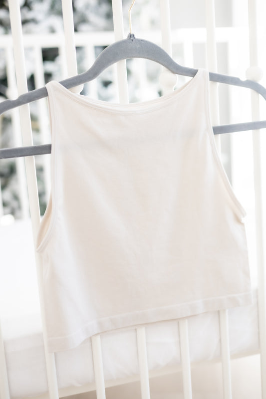 Butter Soft Half Tank - Bone